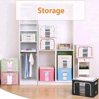 High Quality Multicolored Big Sized Foldable Cloth Organiser With Top And Side Zip Opening With Side Carrying Handles (50×40×33cms) MC531