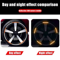 Reflective Tyre Stickers For Car And Bike (ORANGE 20Pcs) MC533