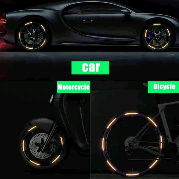 Reflective Tyre Stickers For Car And Bike (ORANGE 20Pcs) MC533
