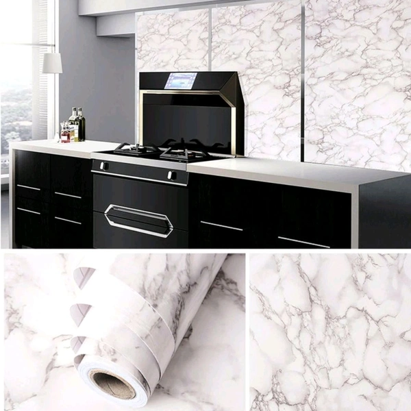 White Marble Adhesive Wall Sticker (60×200cms) MC534