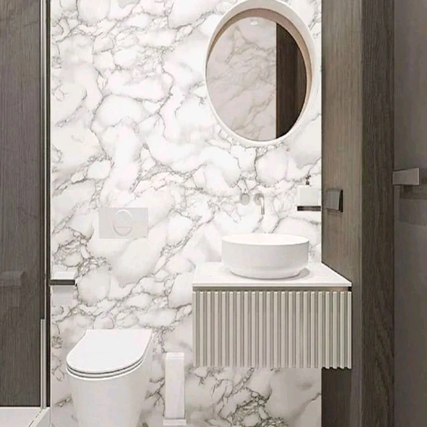 White Marble Adhesive Wall Sticker (60×200cms) MC534