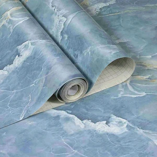 Blue Marble Adhesive Wall Sticker (60×200cms) MC535