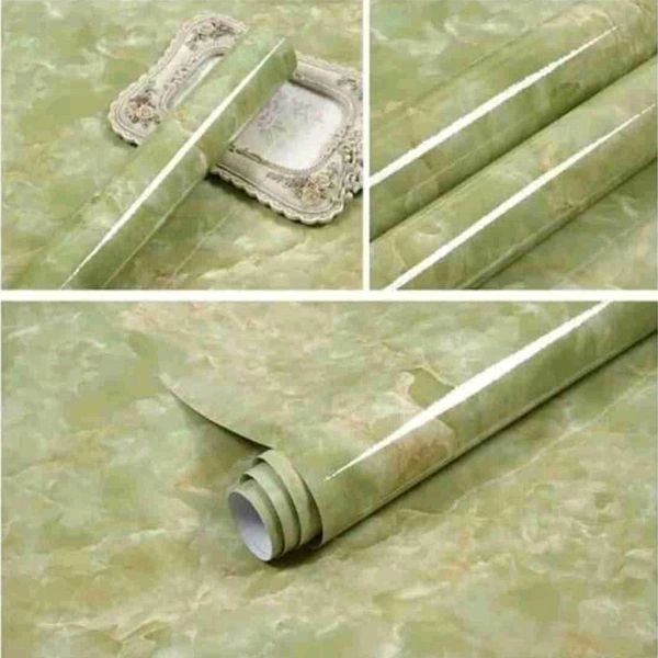 Green Marble Adhesive Wall Sticker (60×200cms) MC536