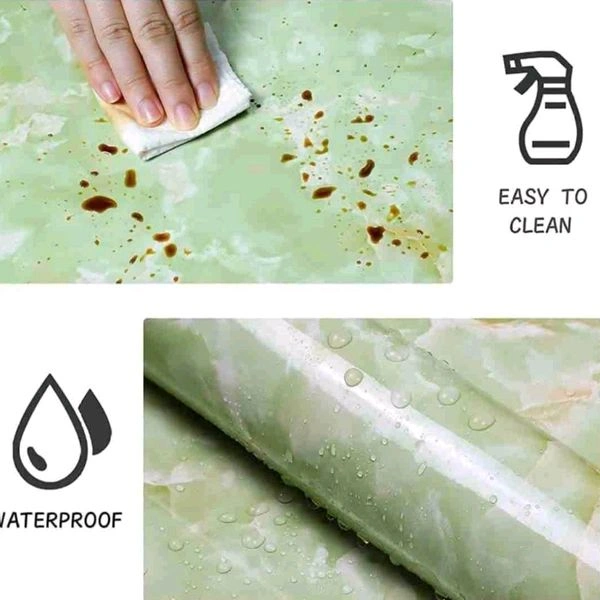 Green Marble Adhesive Wall Sticker (60×200cms) MC536