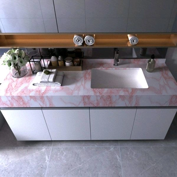 Pink Marble Adhesive Wall Sticker (60×200cms) MC537