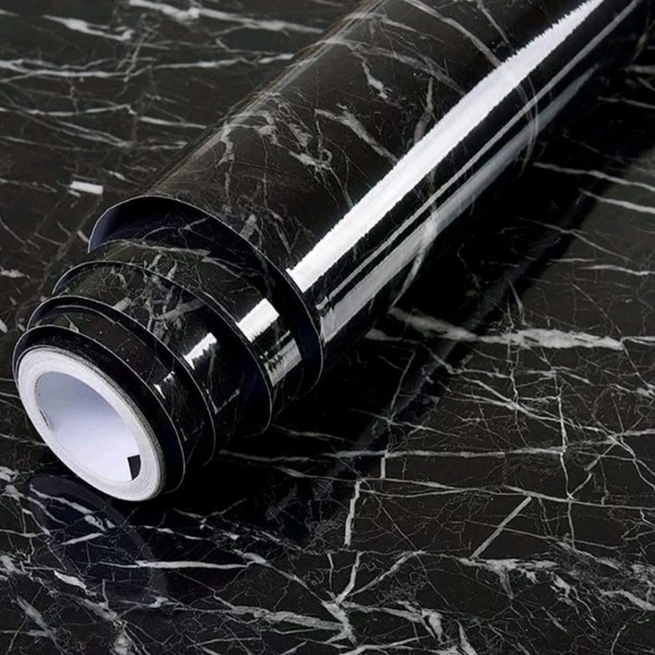 Black Marble Adhesive Wall Sticker (60×200cms) MC538