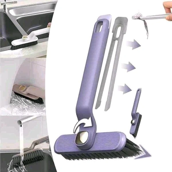 High Quality 2 in 1 Head Rotatable Handle Brush With Waste Plucker For Easy Kitchen Sink, Stover Area Cleaning MC551