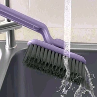 High Quality 2 in 1 Head Rotatable Handle Brush With Waste Plucker For Easy Kitchen Sink, Stover Area Cleaning MC551