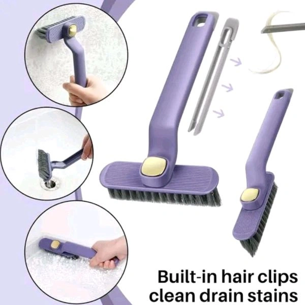 High Quality 2 in 1 Head Rotatable Handle Brush With Waste Plucker For Easy Kitchen Sink, Stover Area Cleaning MC551