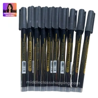 Jainex Rolla Roller Gold Ink Pen (BLACK 10pcs) MC561