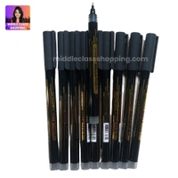 Jainex Rolla Roller Gold Ink Pen (BLACK 10pcs) MC561