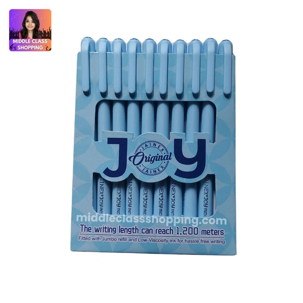 Cute Jainex Joy Long Writing Ball Pen (BLUE 10pcs) MC564