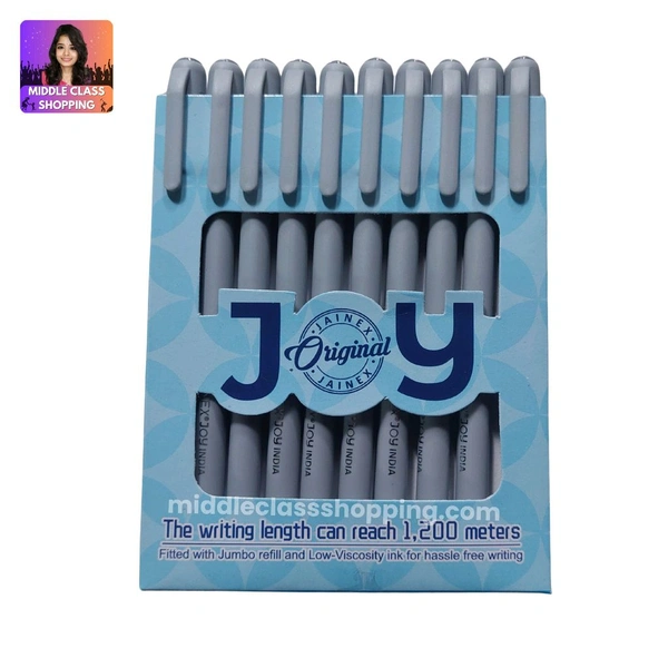 Cute Jainex Joy Long Writing Ball Pen (BLACK 10pcs) MC565
