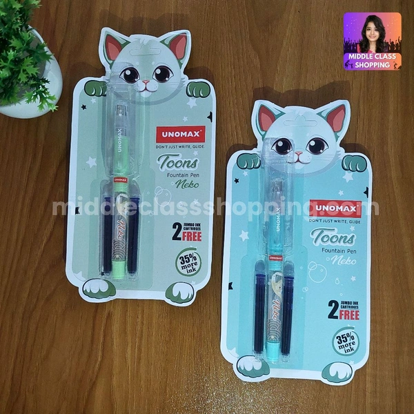 Premium Quality Unomax Toons Fountain Pen With 2 Catridges MC569