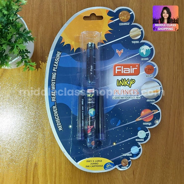 Premium Quality Flair Planets Liquid Ink Fountain Pen With 2 Catridges MC572
