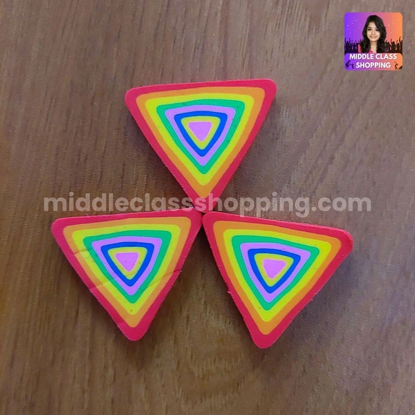 Kids Favorite Big Sized Super Cute Triangle Rainbow Eraser MC593
