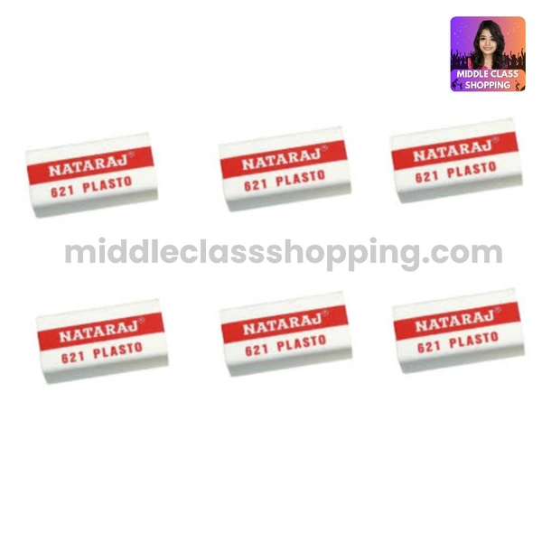 High Quality  Nataraj 621 Plasto Eraser Set (20pcs) MC603