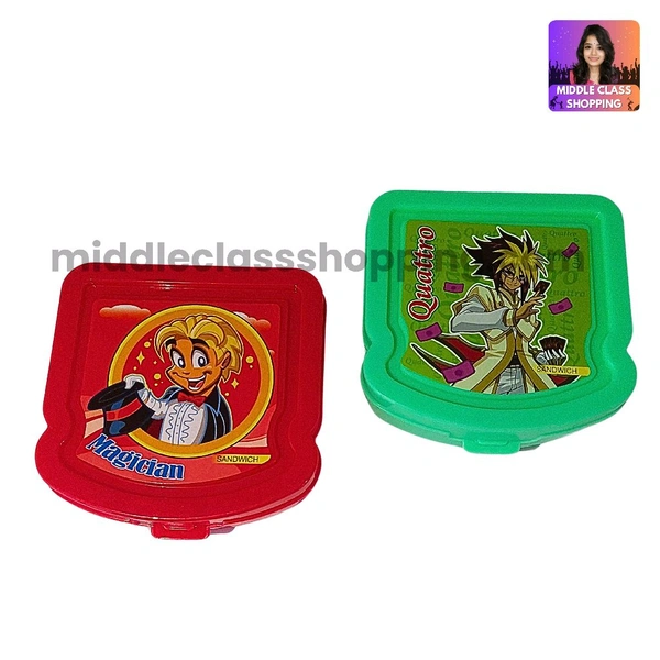 Kids Favourite High Quality Cute Cartoon Printed Snacks Box (11.5×11.5cms) MC606