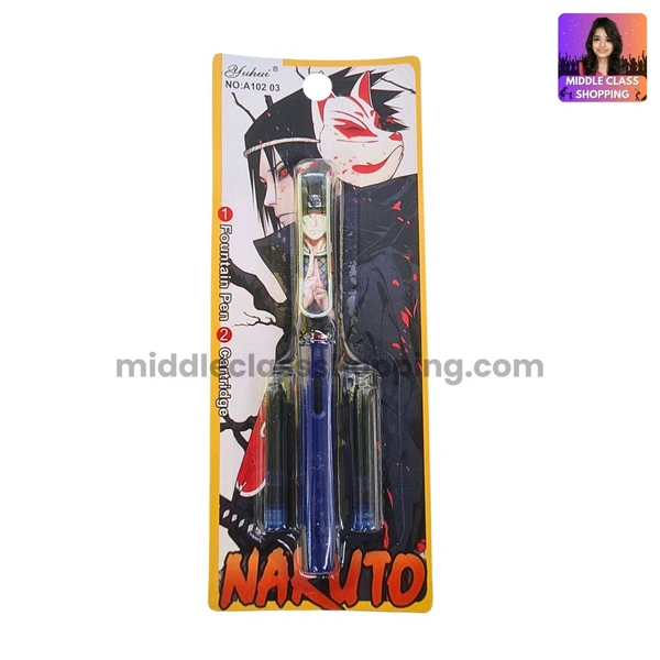 Students Favourite Cute Naruto Fountain Pen With 2 Catridges MC613