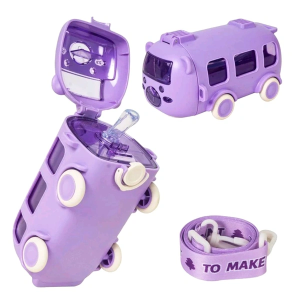 High Quality Kids Favorite Bus Shaped Water Bottle With Working Tyre MC636