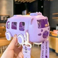 High Quality Kids Favorite Bus Shaped Water Bottle With Working Tyre MC636