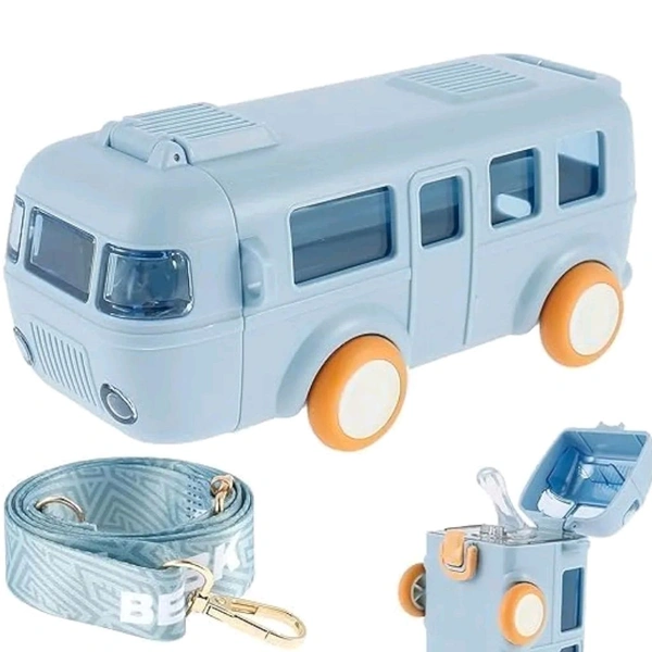 High Quality Kids Favorite Bus Shaped Water Bottle With Working Tyre MC636