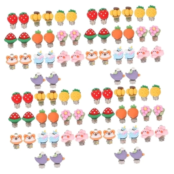 Kids Favorite Cute Colorful Catroon Fancy Ear Rings (3 Pairs) MC638