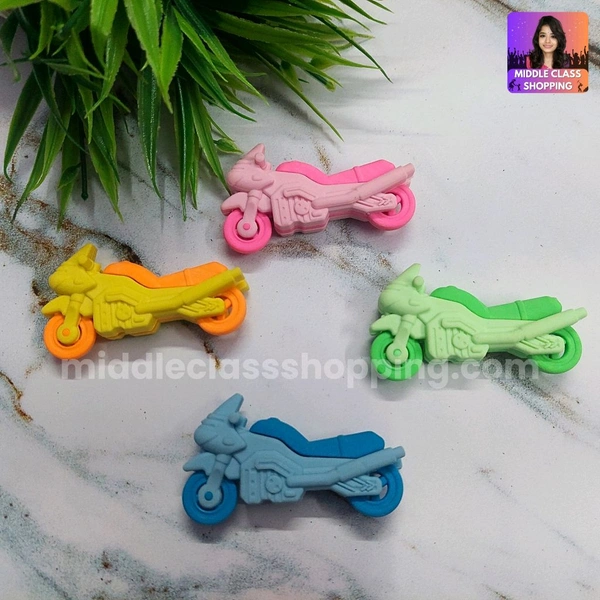 Kids Favorite Big Sized Facny 3D Bike Eraser MC645