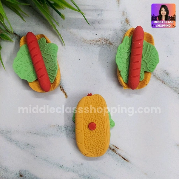 Kids Favorite Big Sized Cute Facny 3D HotDog Eraser MC648