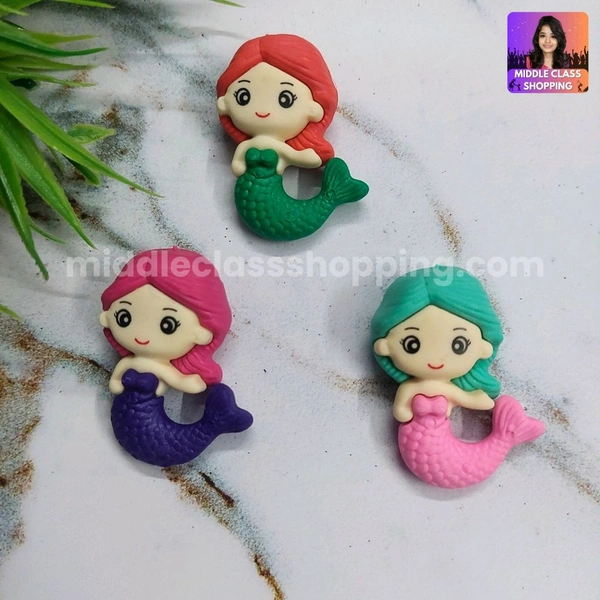 Kids Favorite Big Sized Cute Facny 3D Mermaid Eraser MC650