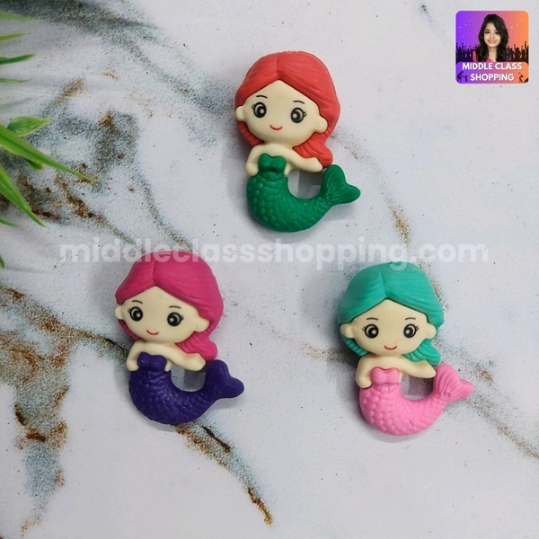 Kids Favorite Big Sized Cute Facny 3D Mermaid Eraser MC650