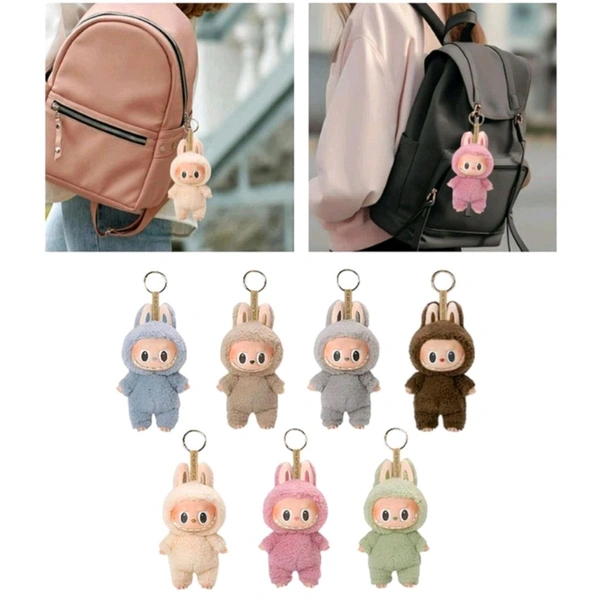 Trending Cute Labubu Surprise Doll Blind Box With Keychain Holder MC656