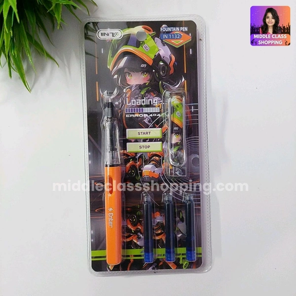 Inzo Students Favorite Loading Error Catridge Pen With 3 Catridges MC657