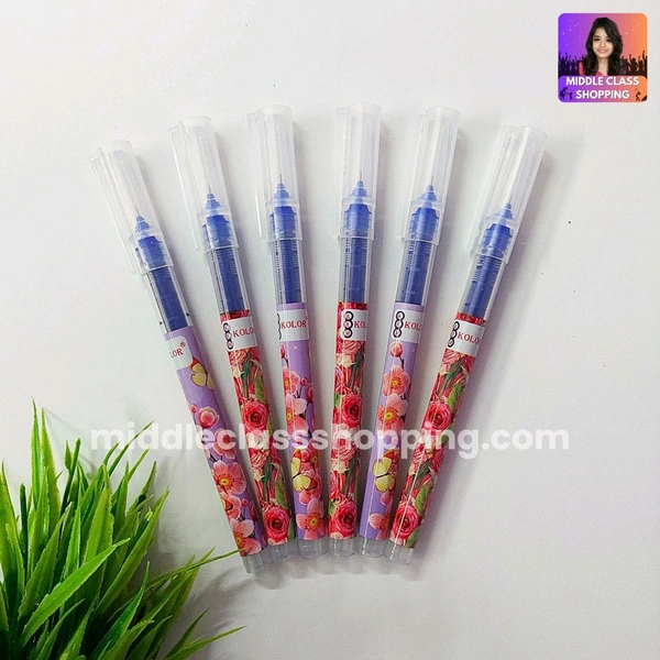 Kolor Cute Flower Designed Good Smooth Writing Roller Pen MC661