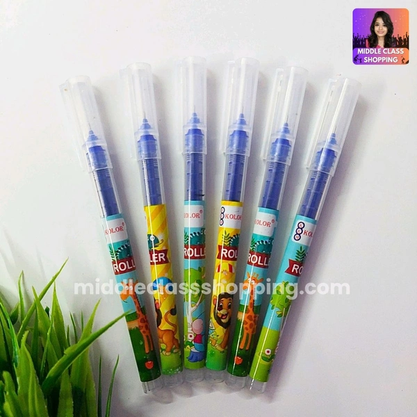 Kolor Cute Jungle Cartoon Animals Designed Good Smooth Writing Roller Pen MC662