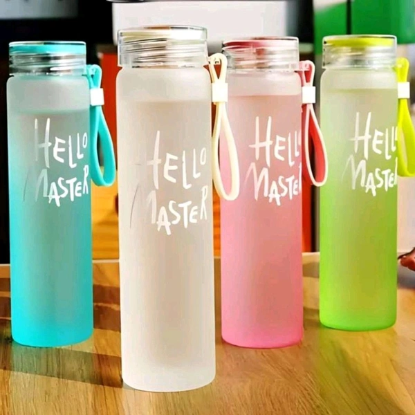Trending High Quality Hello Master Glass Bottle With Cute Gradient Colors MC680