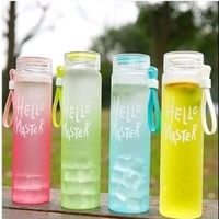 Trending High Quality Hello Master Glass Bottle With Cute Gradient Colors MC680