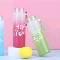 Trending High Quality Hello Master Glass Bottle With Cute Gradient Colors MC680