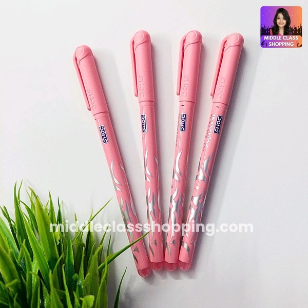 Doms Inxify Shining Super Cute Softy Pink Ball Point Pen (RED) MC685