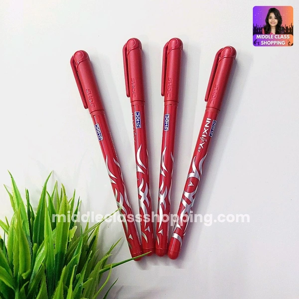 Doms Inxify Shining Super Cute Dark Red Ball Point Pen (RED) MC686