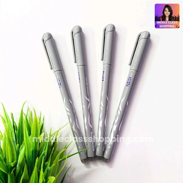 Doms Inxify Shining Super Cute Grey Ball Point Pen (BLACK) MC687