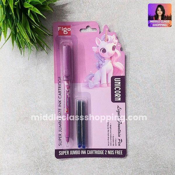 Premium Quality Figo Unicorn Liquid Fountain Pen With 2 Jumpo Catridges MC694