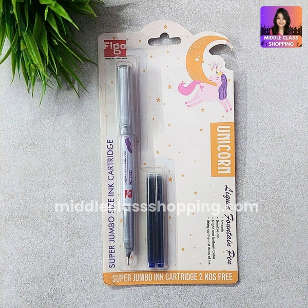 Premium Quality Figo Unicorn Liquid Fountain Pen With 2 Jumpo Catridges MC694