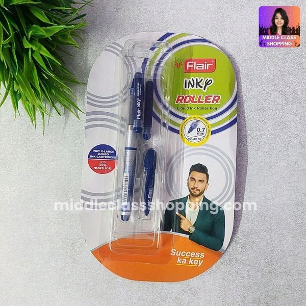 Premium Quality Flair Liquid Ink Roller Pen With 2 Jumpo Catridges MC695