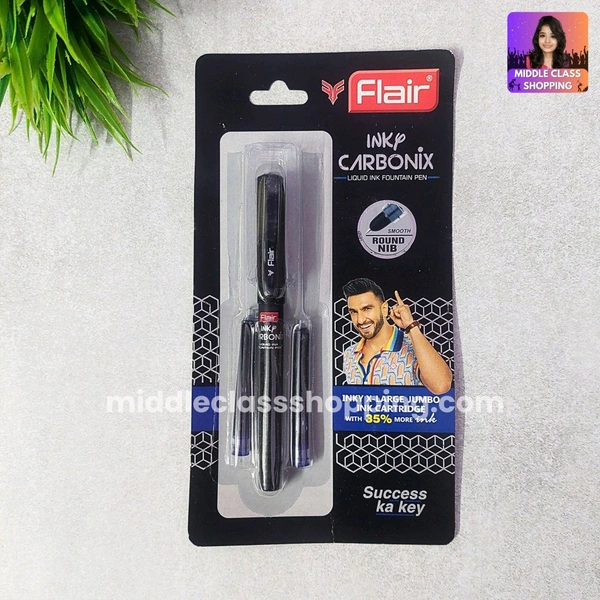 Premium Quality Flair Carbonix Liquid Ink Fountain Pen With 2 Jumpo Catridges MC701