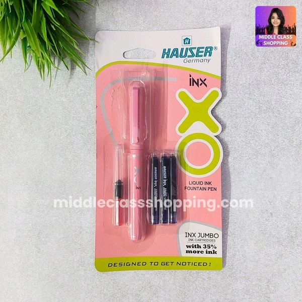 Premium Quality Hauser XO Liquid Ink Fountain Pen With  Jumpo Ink 2 Catridges And Ink Converter MC703