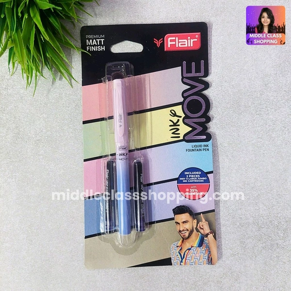 Premium Quality Flair Move Gradient Colored Liquid Ink Fountain Pen With Jumpo Ink 2 Catridges MC705