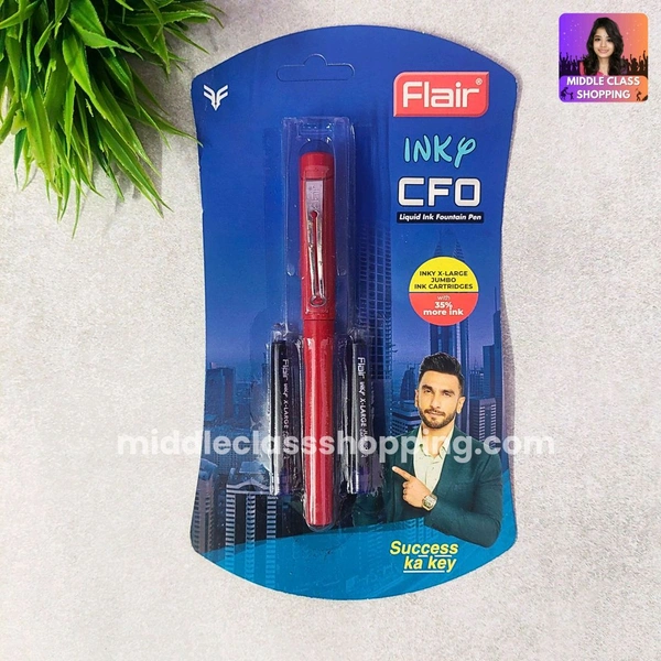 Premium Quality Flair CFO Liquid Ink Fountain Pen With  Jumpo Ink 2 Catridges MC707