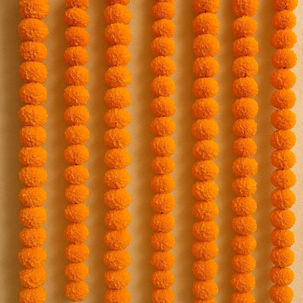 Cute Realistic Look Artificial Flower Garland Decoration For Grand Functions, Diwali Decoration, Pooja Room Decoration (ORANGE)  MC725