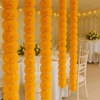 Cute Realistic Look Artificial Flower Garland Decoration For Grand Functions, Diwali Decoration, Pooja Room Decoration (ORANGE)  MC725